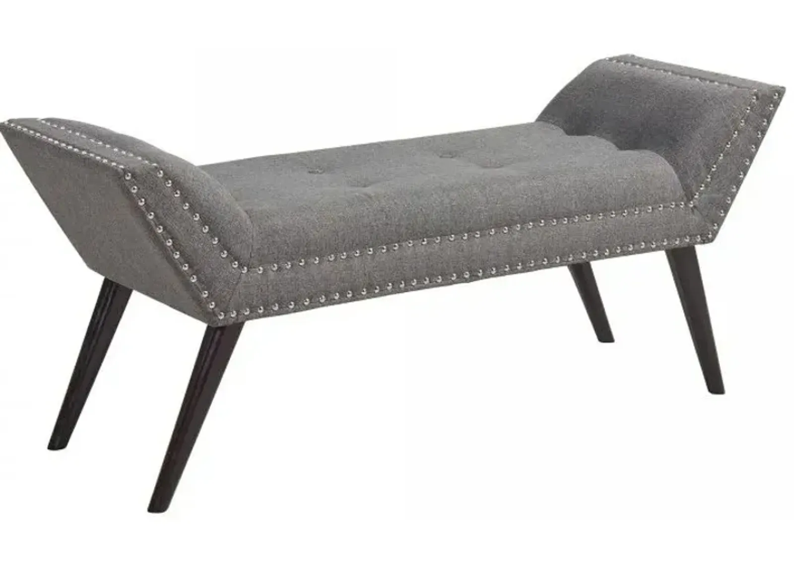 Armen Living Porter Charcoal Ottoman Bench