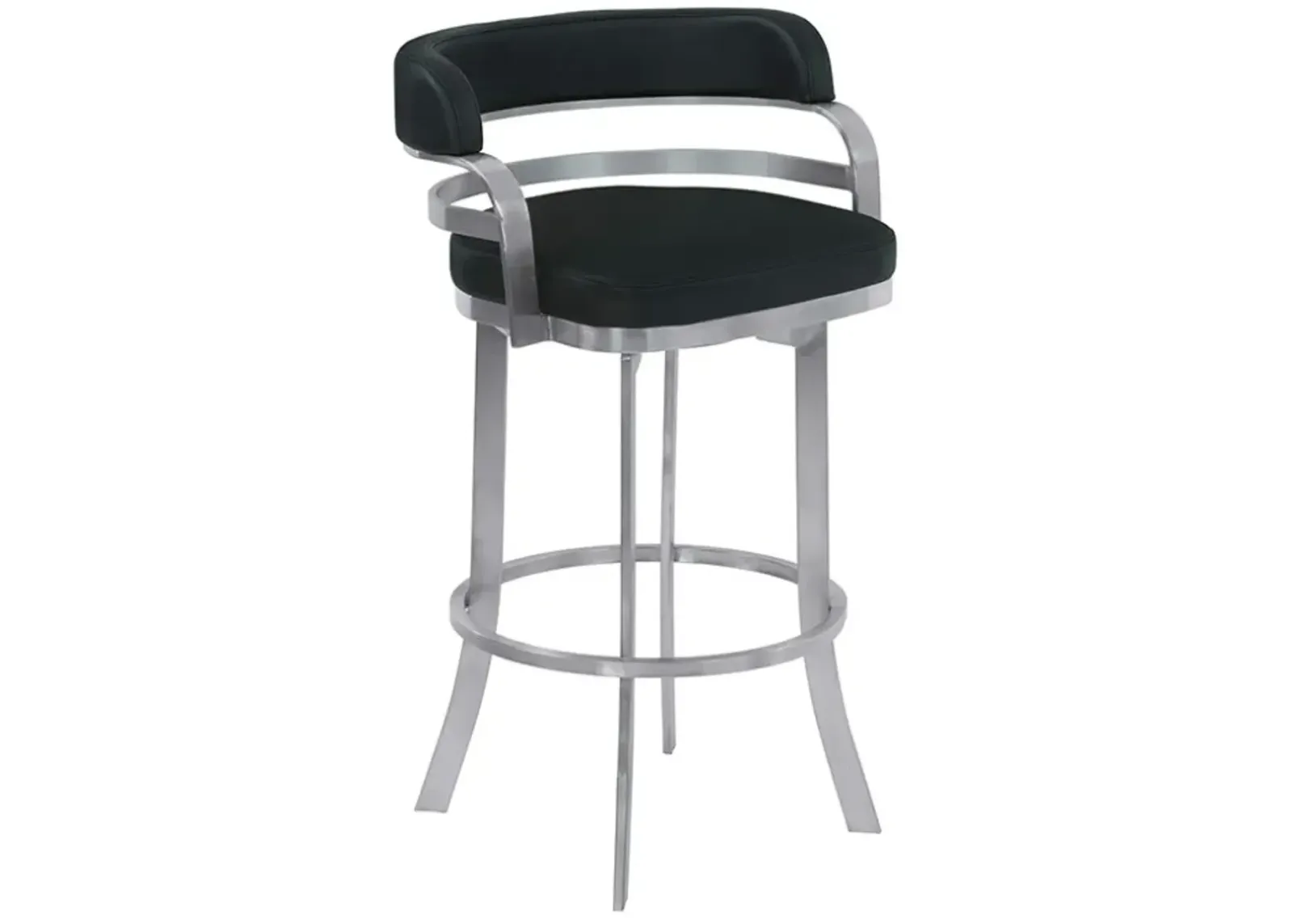 Armen Living Prinz Black 26" Swivel Counter Stool