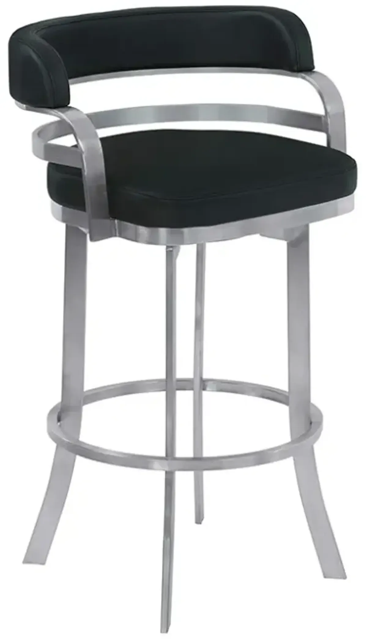 Armen Living Prinz Black 26" Swivel Counter Stool