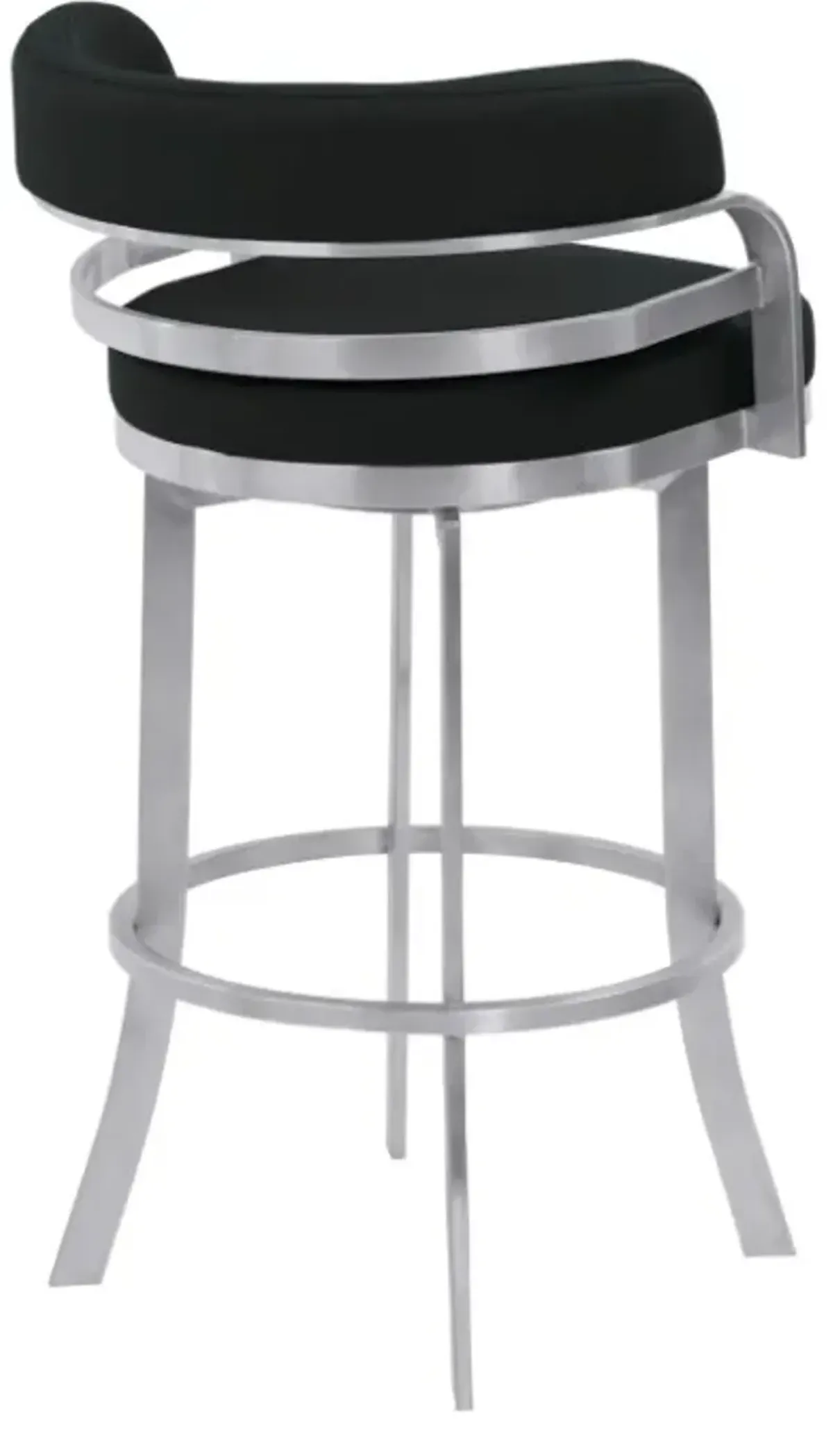 Armen Living Prinz Black 30" Swivel Bar Stool
