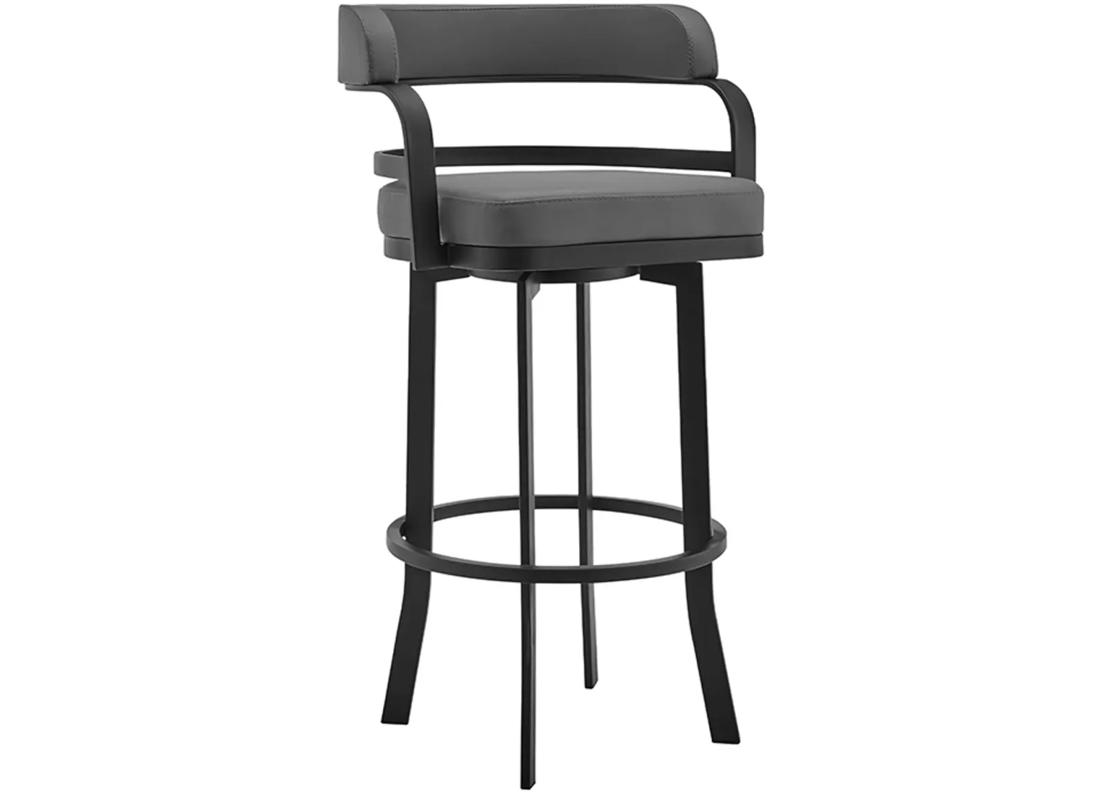 Armen Living Prinz Black/Grey 26" Swivel Counter Stool