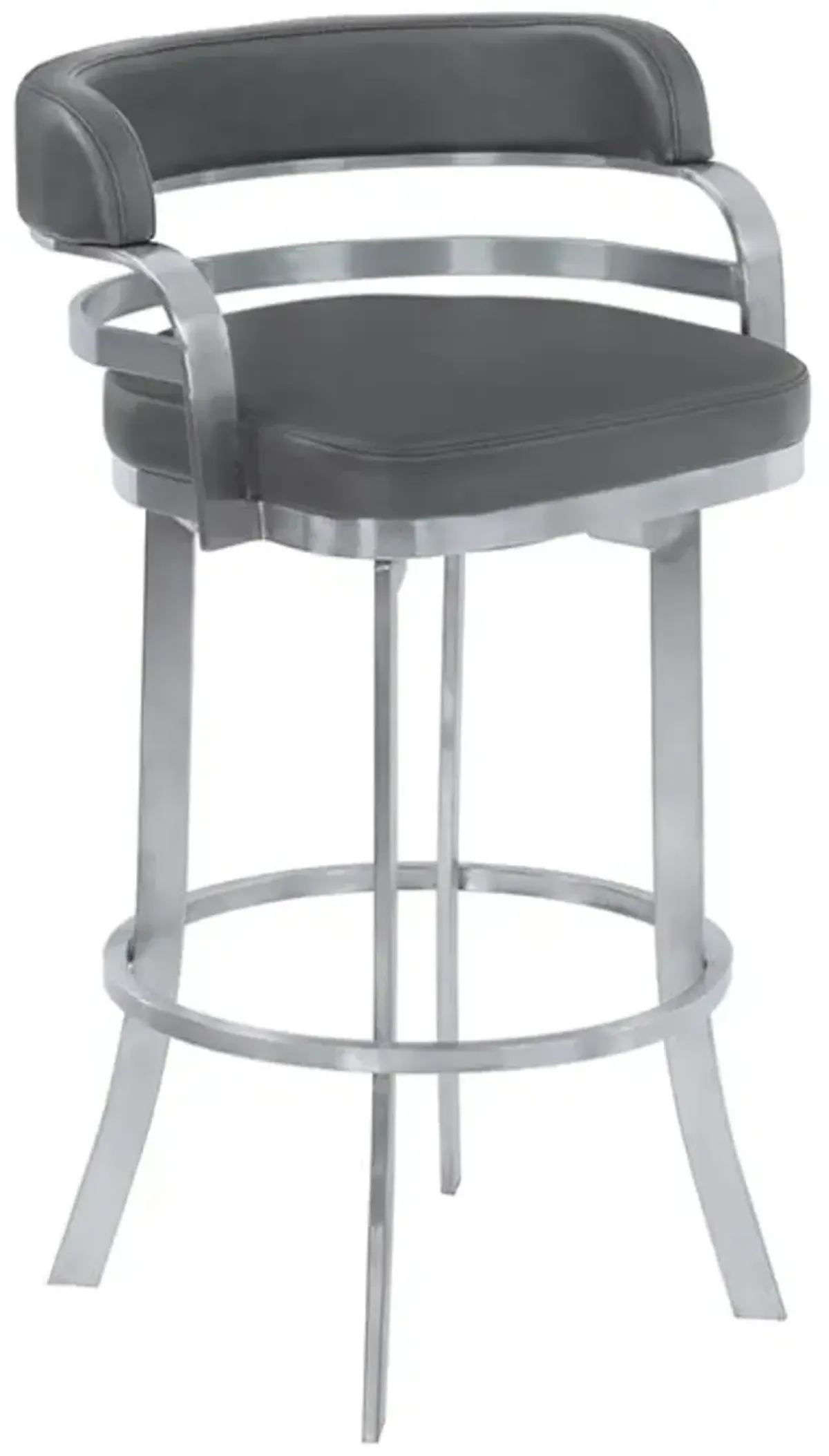 Armen Living Prinz Gray 26" Swivel Counter Stool