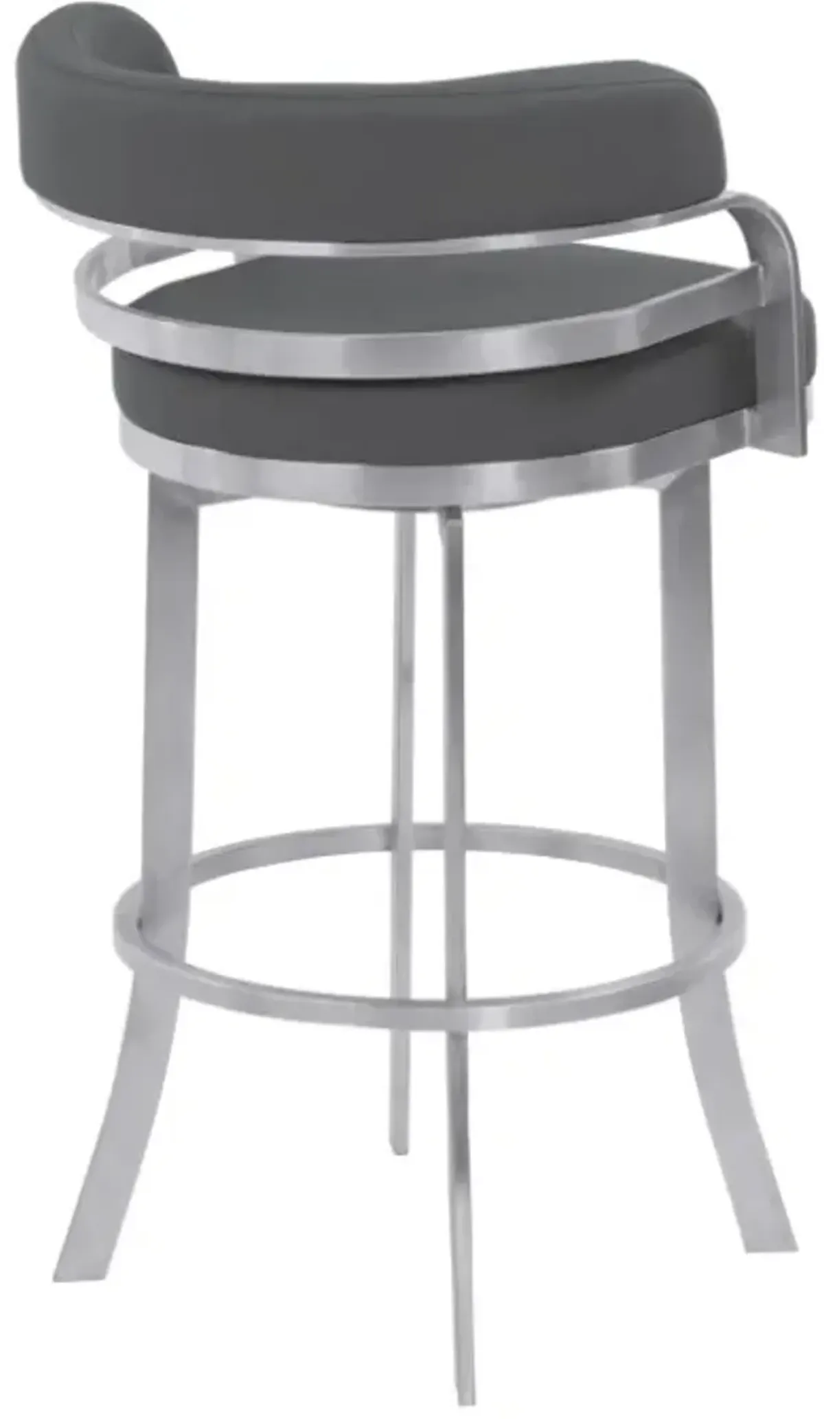 Armen Living Prinz Gray 30" Swivel Bar Stool