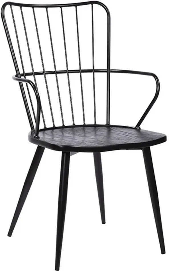 Armen Living Parisa Black Side Chair