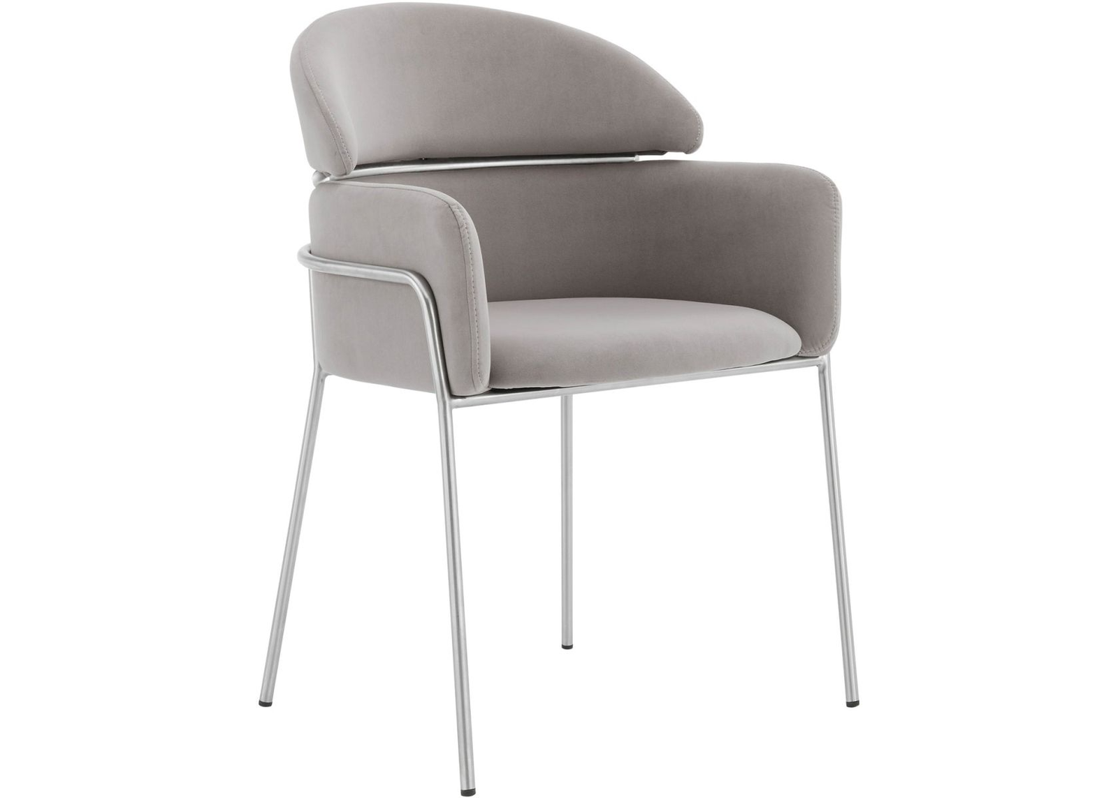 Armen Living Portia 2-Pieces Gray Dining Chairs