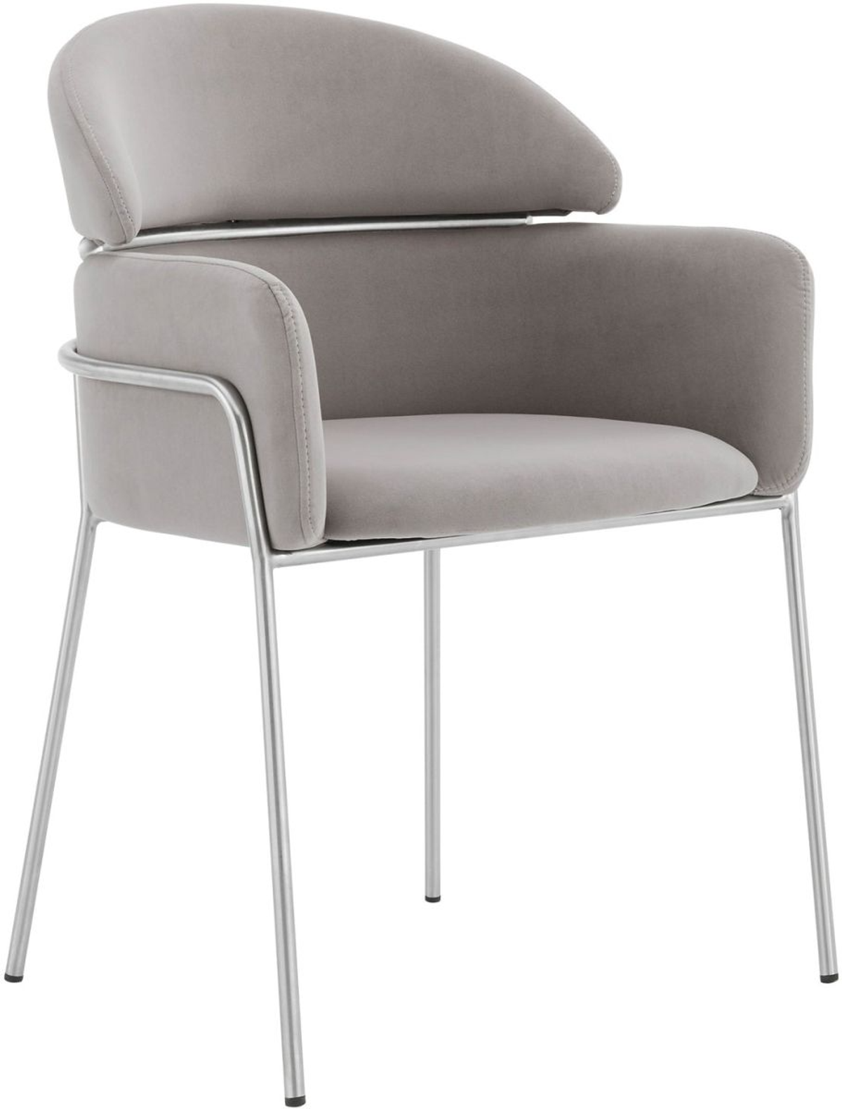 Armen Living Portia 2-Pieces Gray Dining Chairs