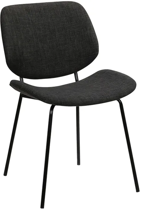 Armen Living Quest Charcoal Dining Accent Chair