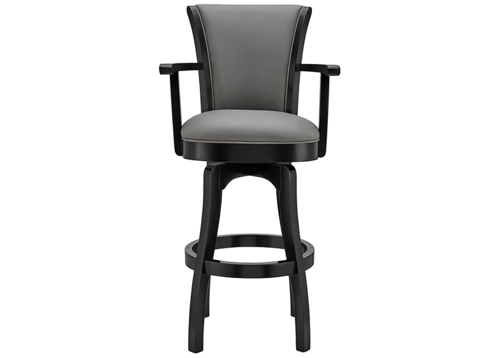 Armen Living Raleigh Gray 26" Arm Swivel Counter Stool