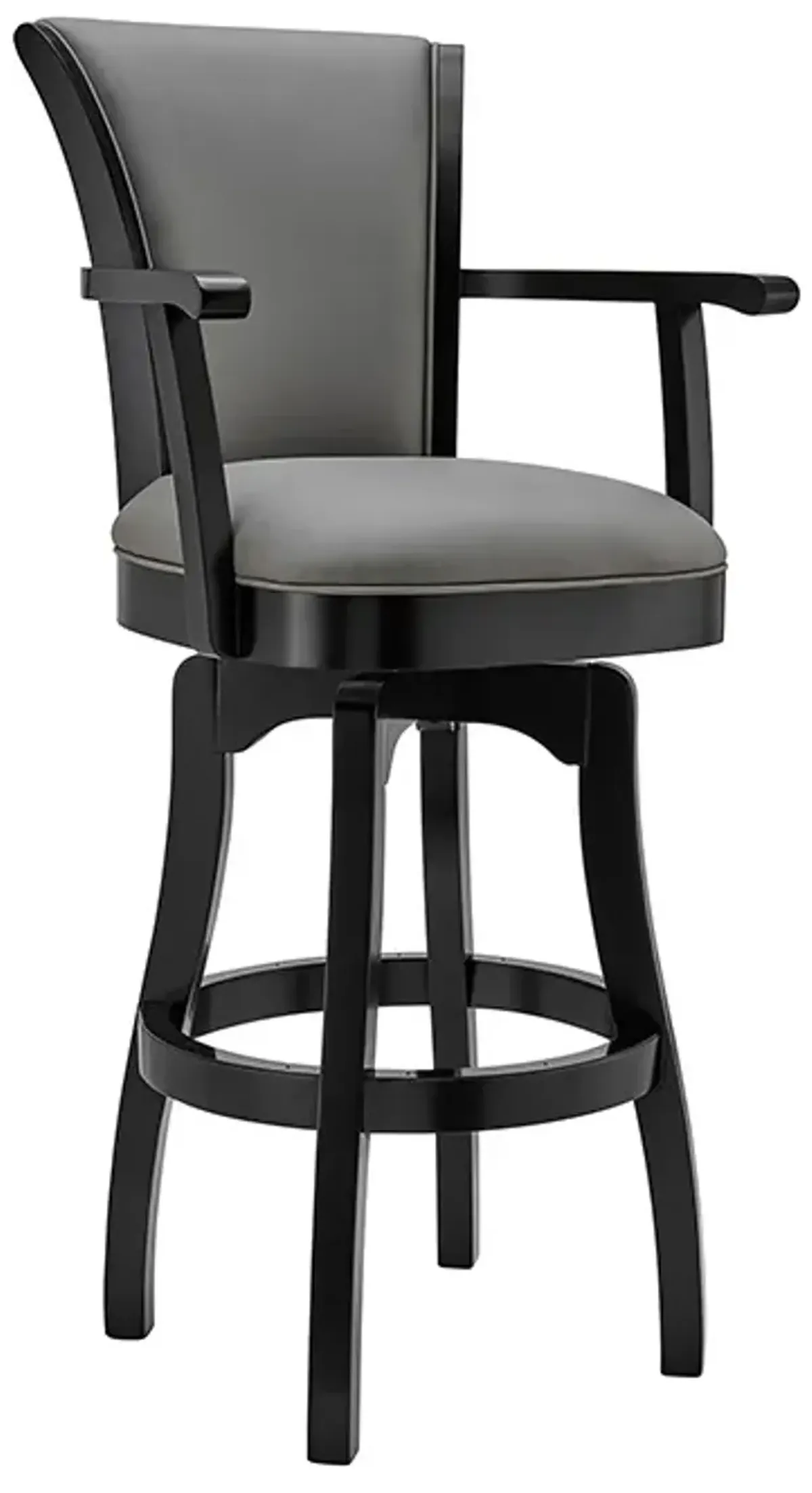 Armen Living Raleigh Gray 30" Arm Swivel Bar Stool