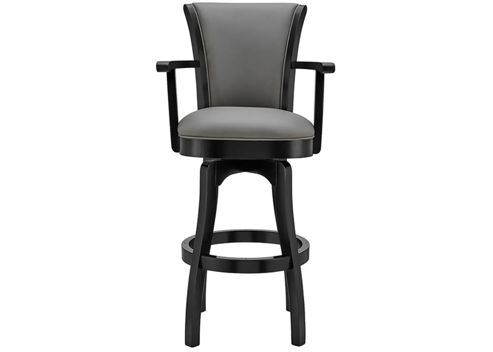 Armen Living Raleigh Gray 30" Arm Swivel Bar Stool