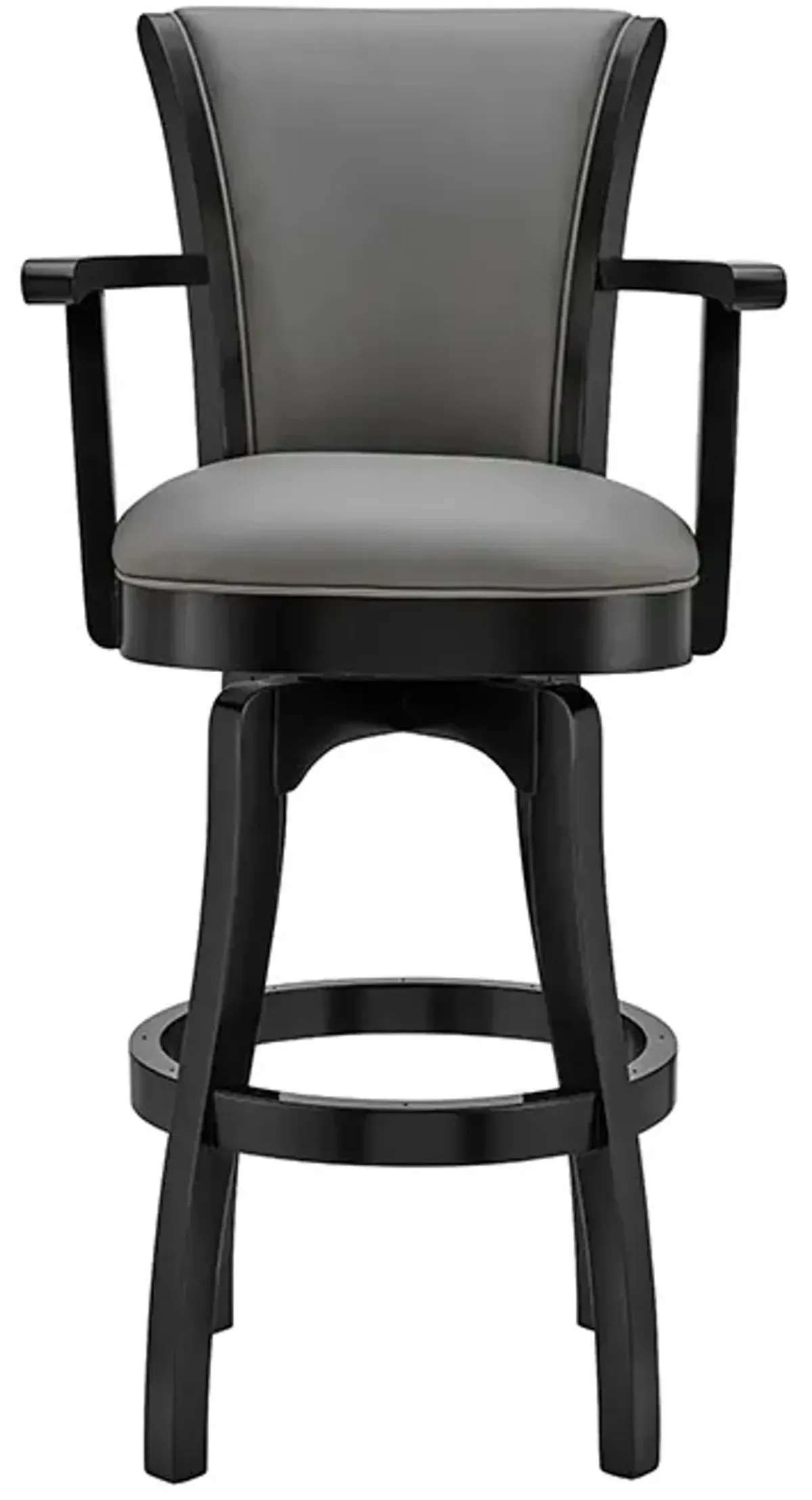 Armen Living Raleigh Gray 30" Arm Swivel Bar Stool