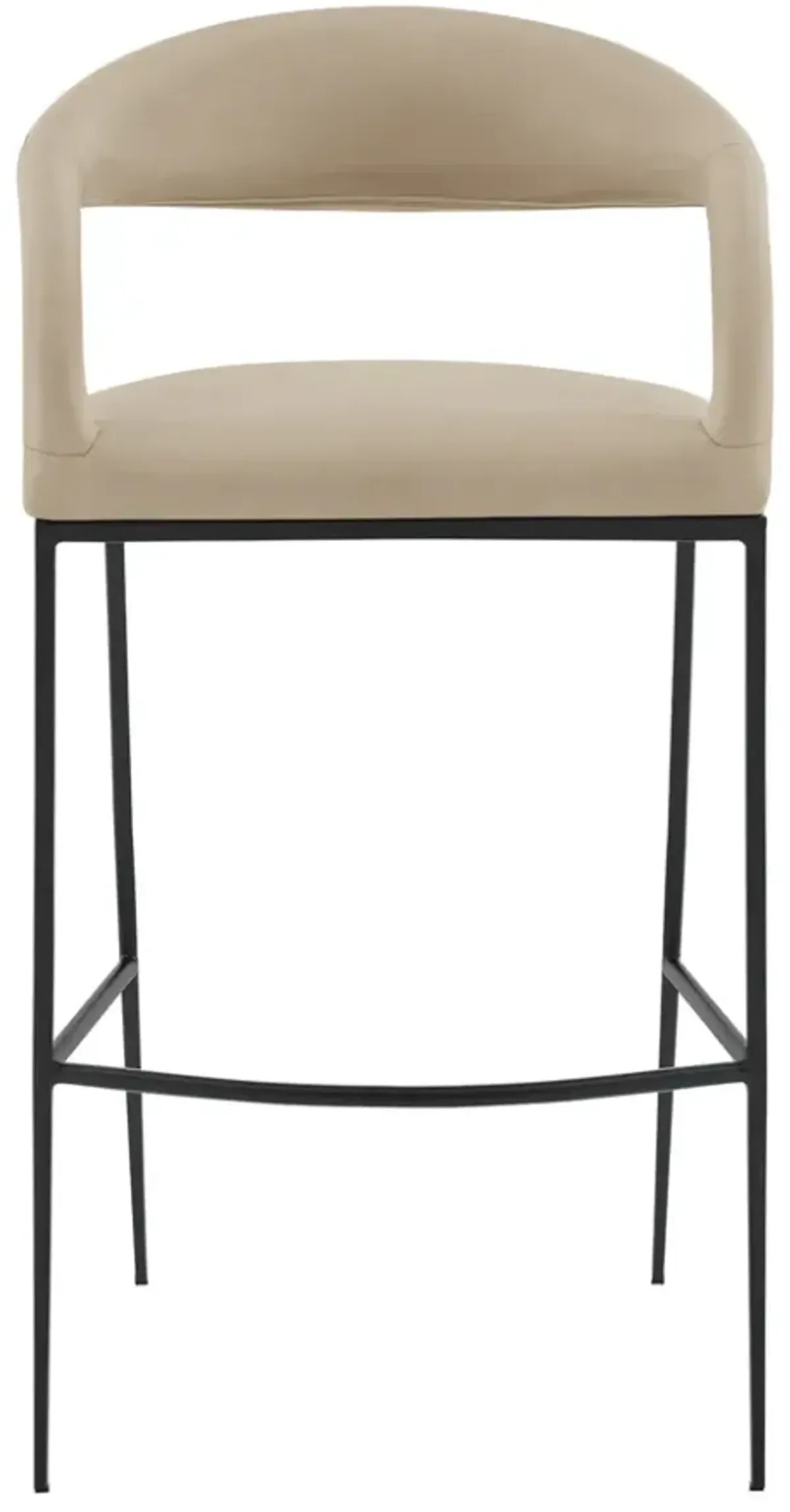 Armen Living Ramona Beige/Black Bar Stool