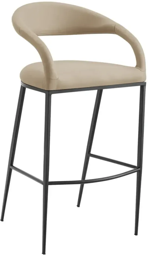 Armen Living Ramona Beige/Black Bar Stool