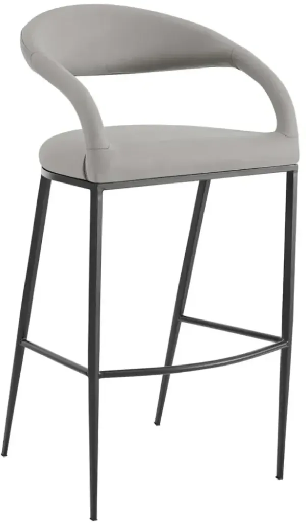 Armen Living Ramona Black/Gray Bar Stool
