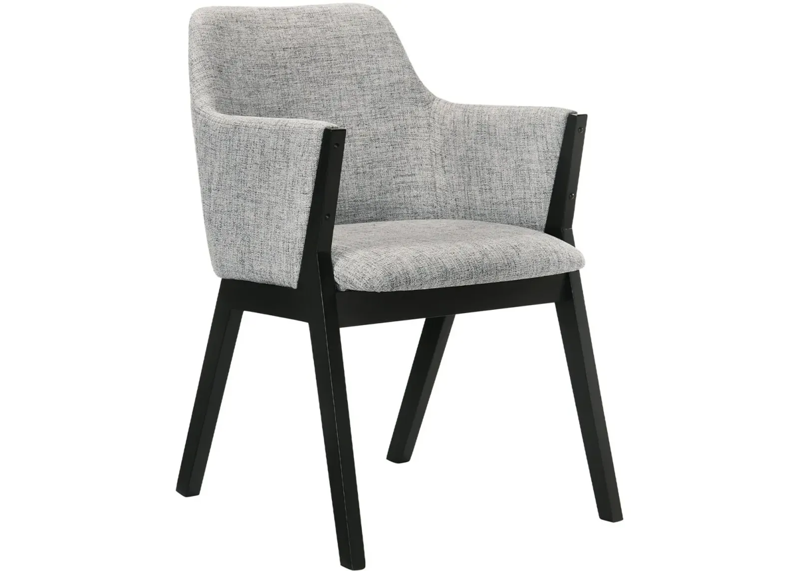 Armen Living Renzo 2-Piece Light Gray Dining Chairs