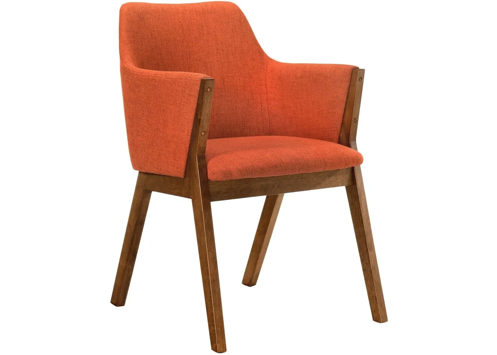 Armen Living Renzo 2-Piece Orange Dining Chairs