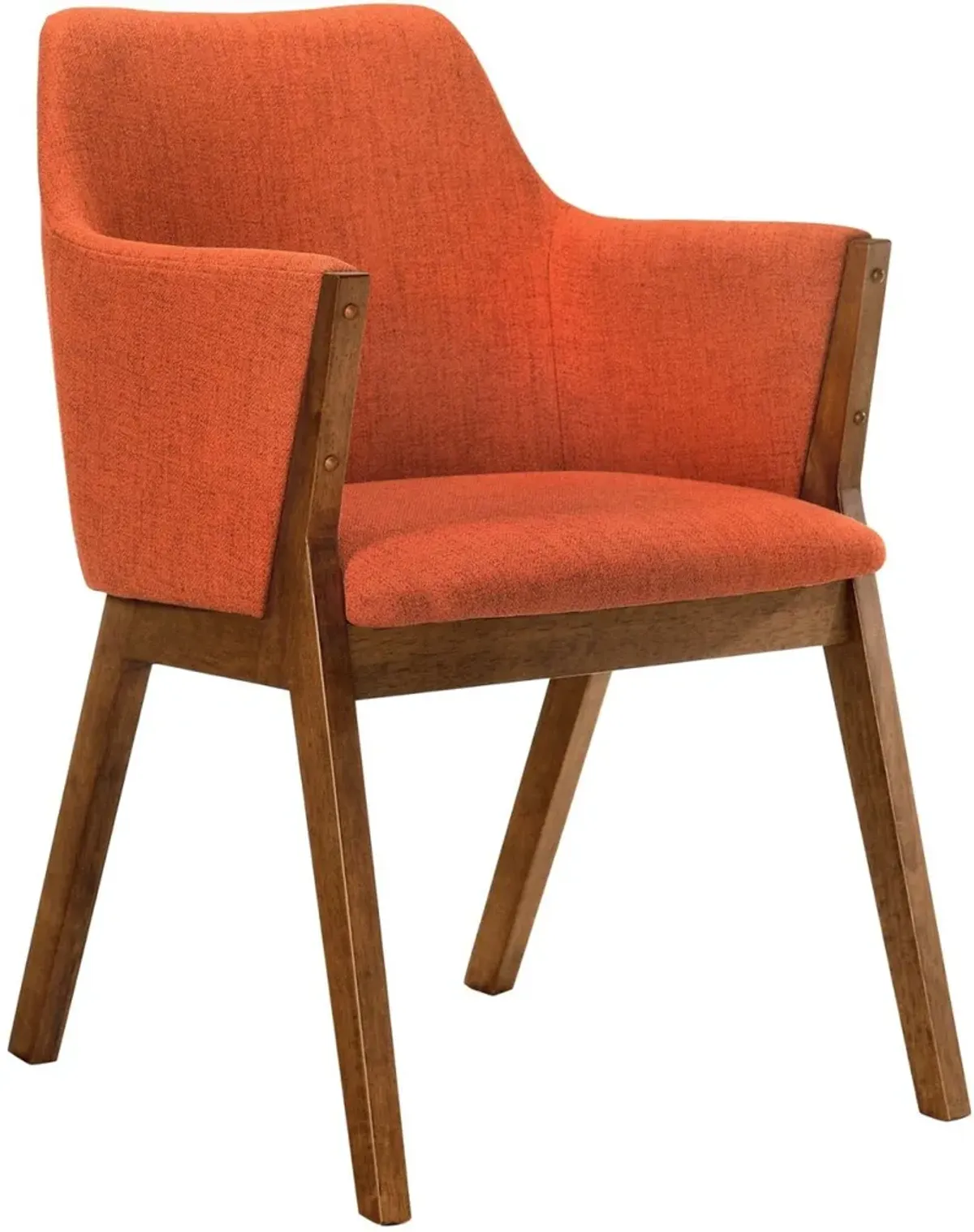 Armen Living Renzo 2-Piece Orange Dining Chairs