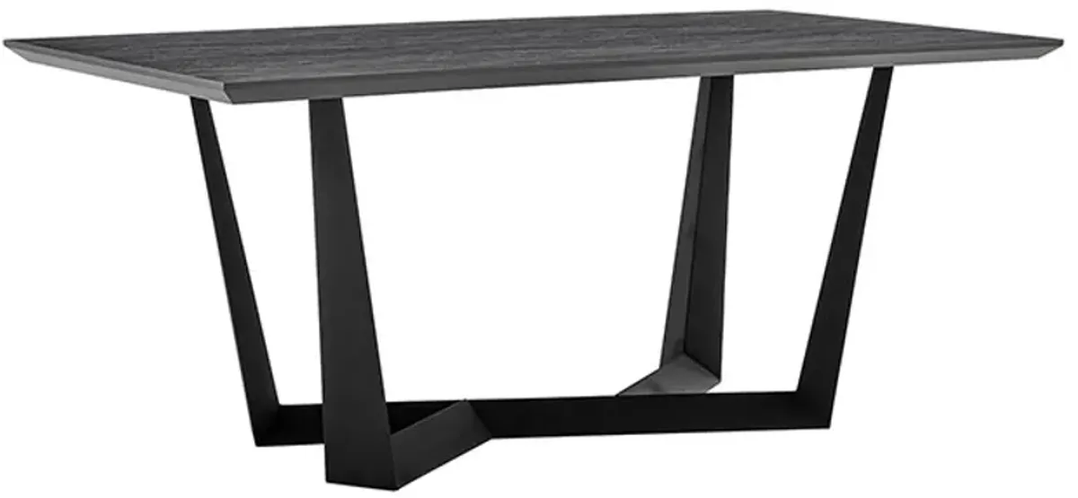 Armen Living Radford Dark Gray/Black Rectangular Dining Table