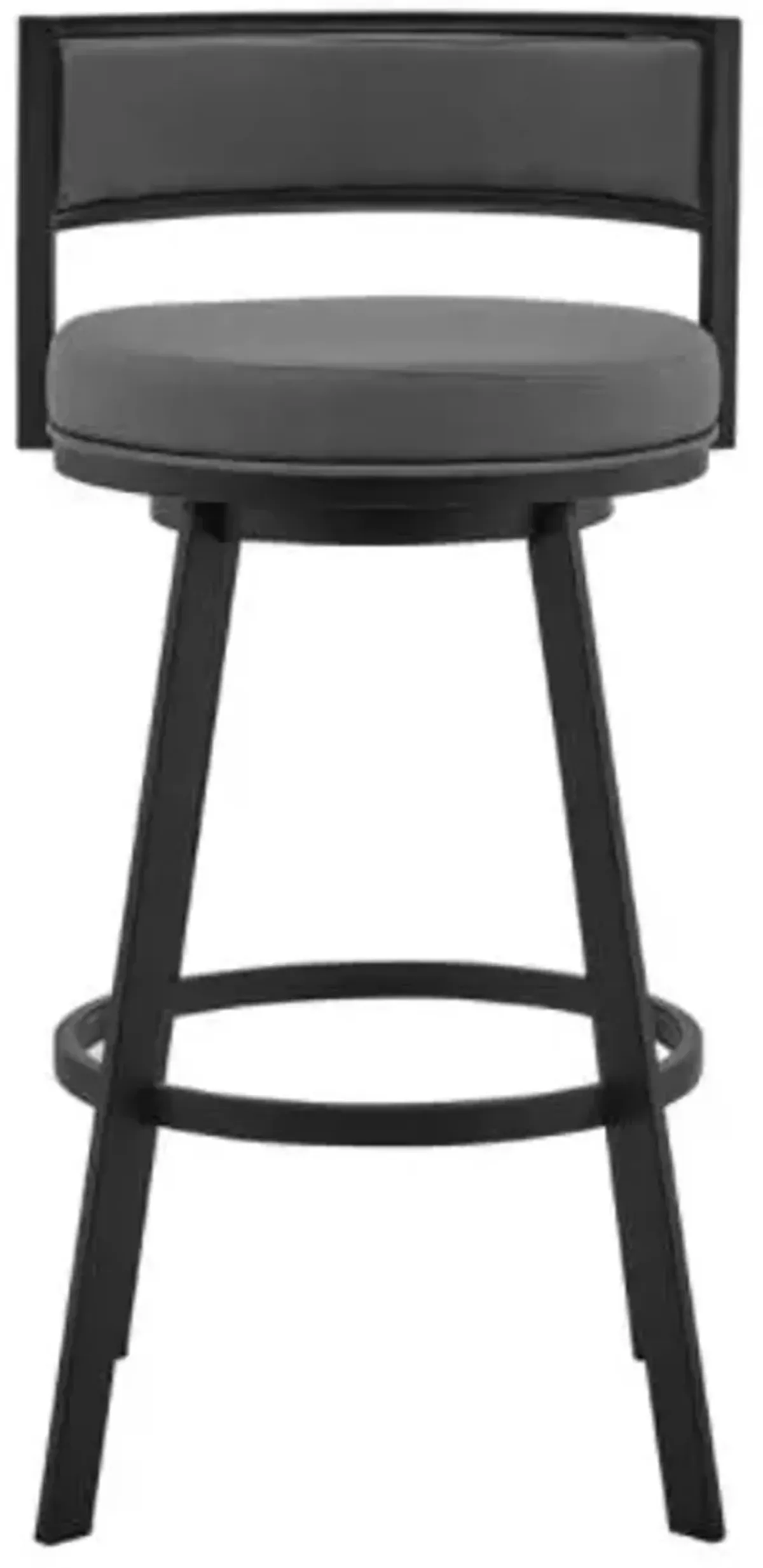 Armen Living Roman Gray 26" Swivel Bar Stool