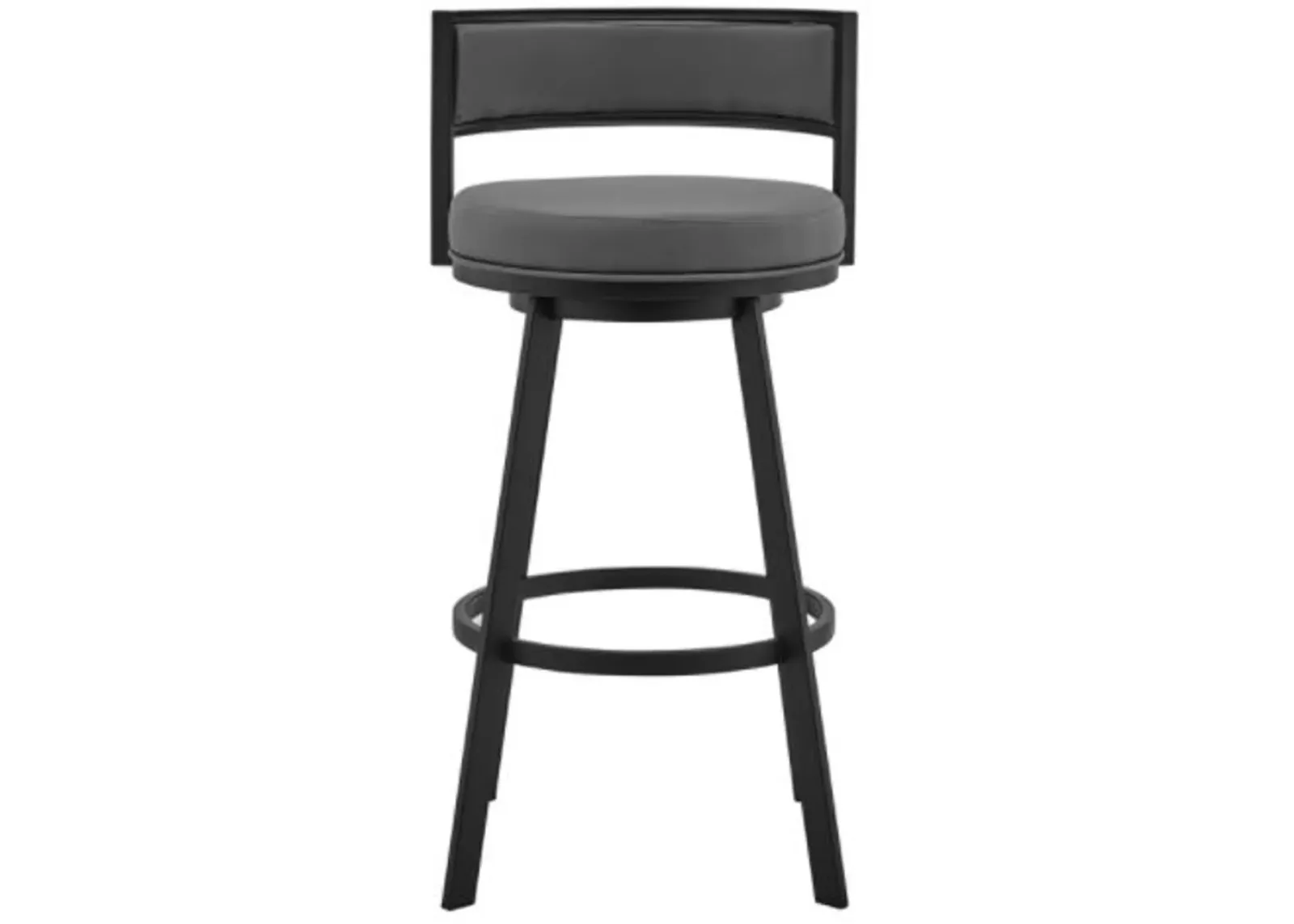 Armen Living Roman Gray 26" Swivel Bar Stool