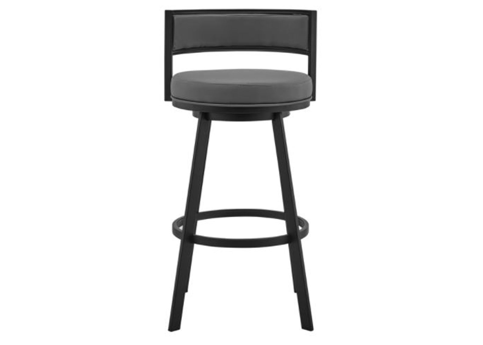 Armen Living Roman Gray 26" Swivel Bar Stool