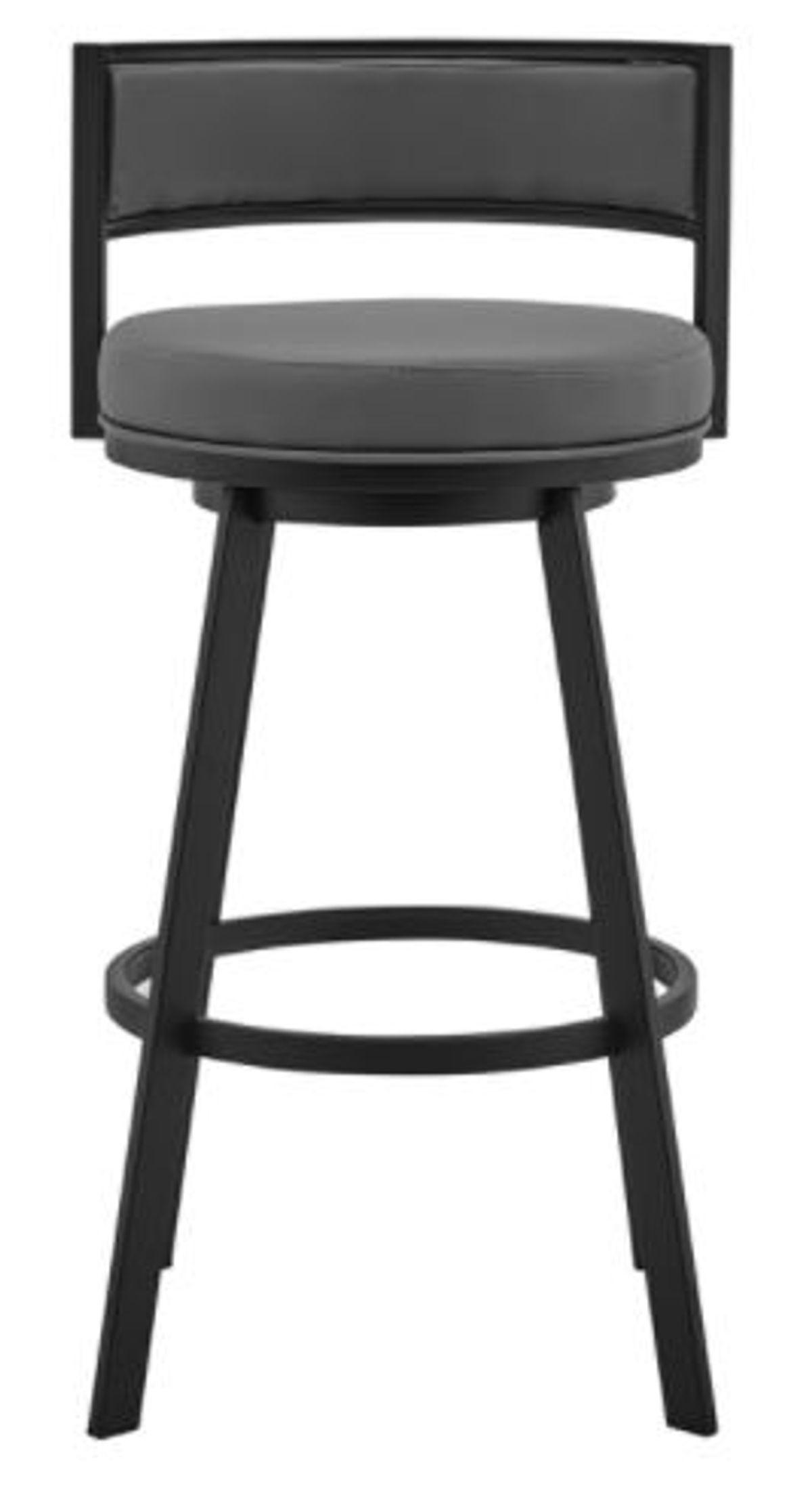 Armen Living Roman Gray 26" Swivel Bar Stool