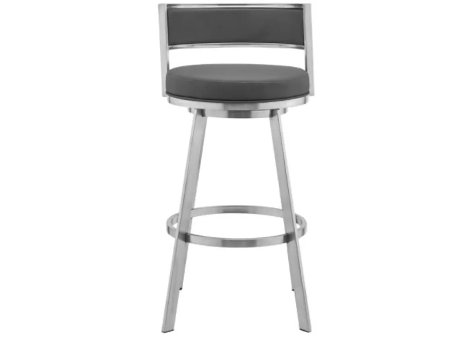 Armen Living Roman Gray 26" Swivel Counter Stool