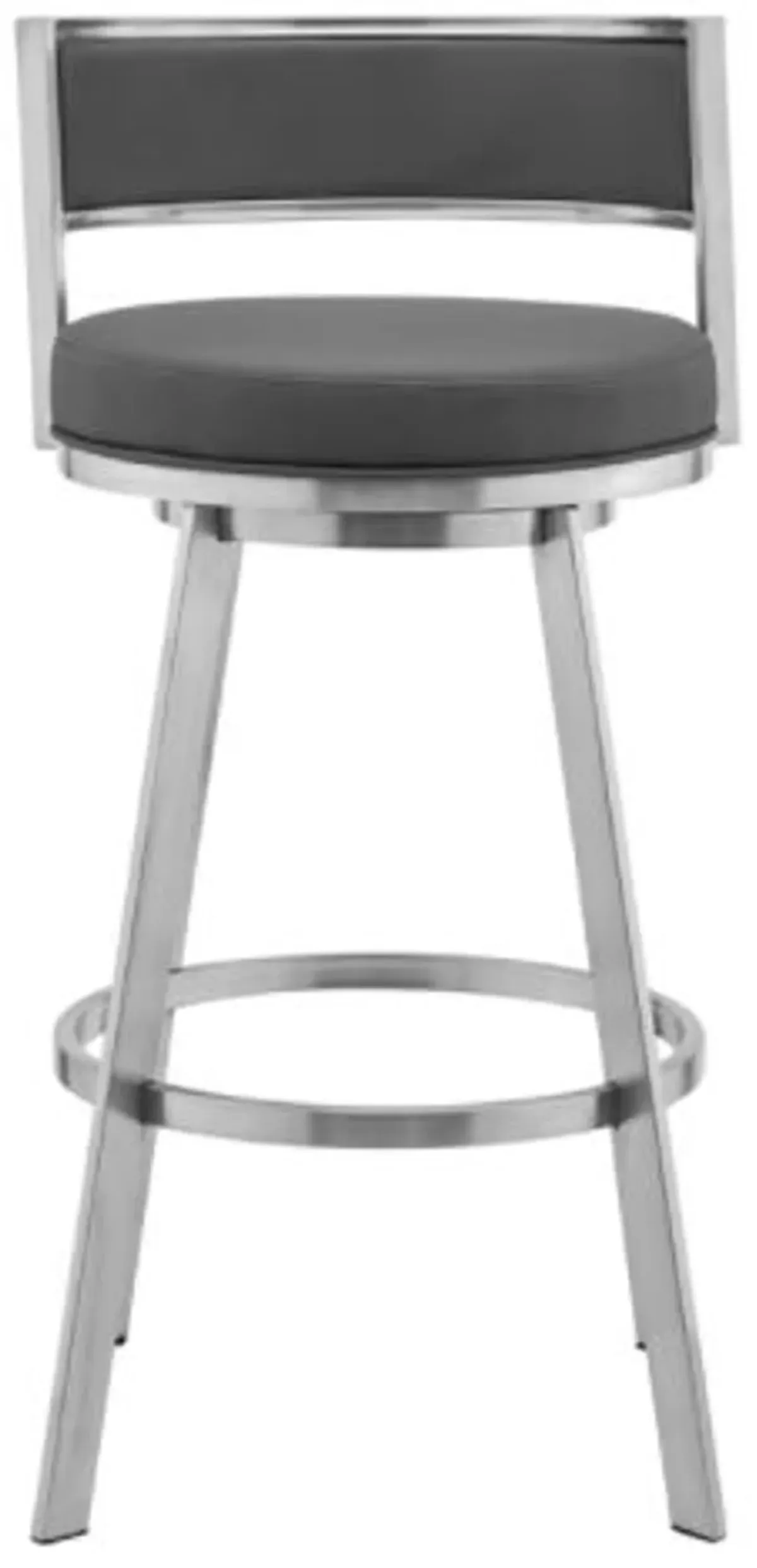 Armen Living Roman Gray 26" Swivel Counter Stool