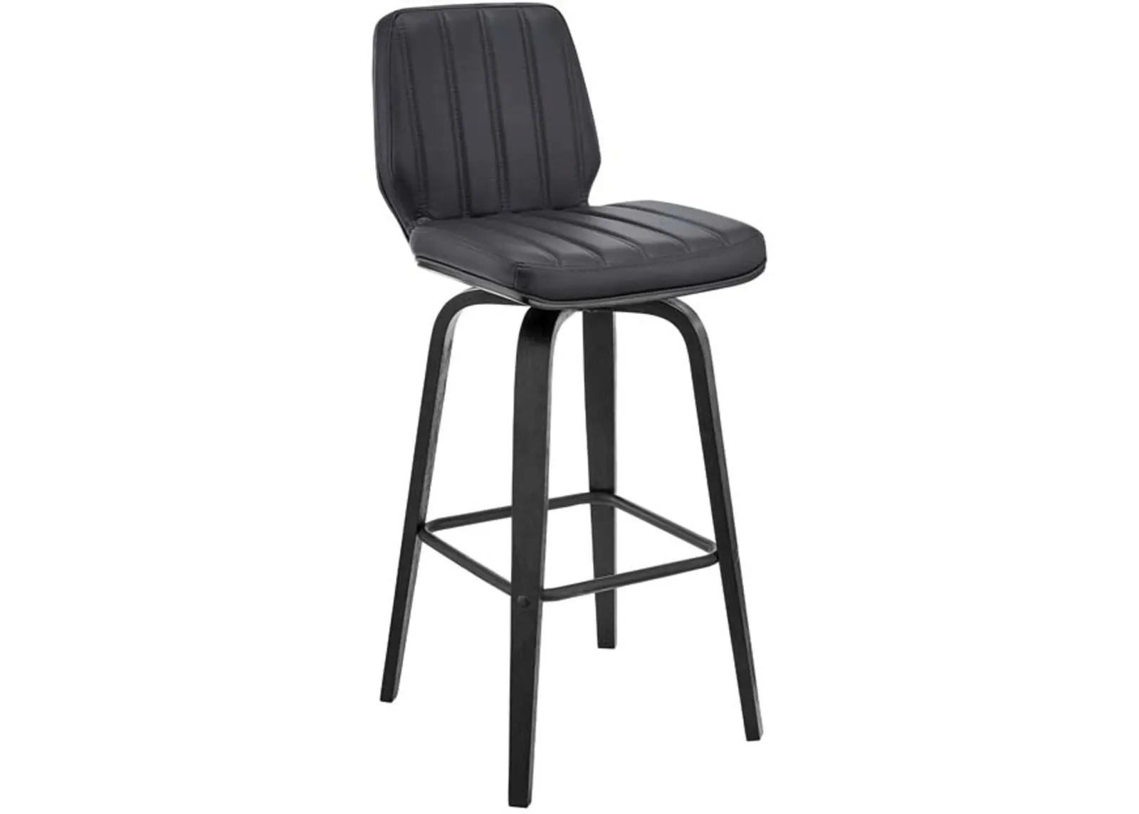 Armen Living Renee Black/Gray 26" Swivel Counter Stool