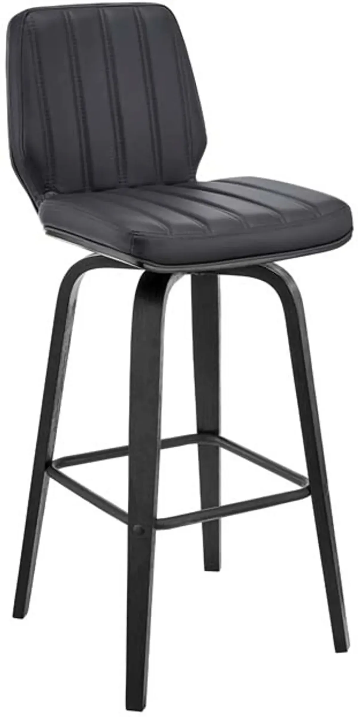 Armen Living Renee Gray/Black 30" Swivel Bar Stool