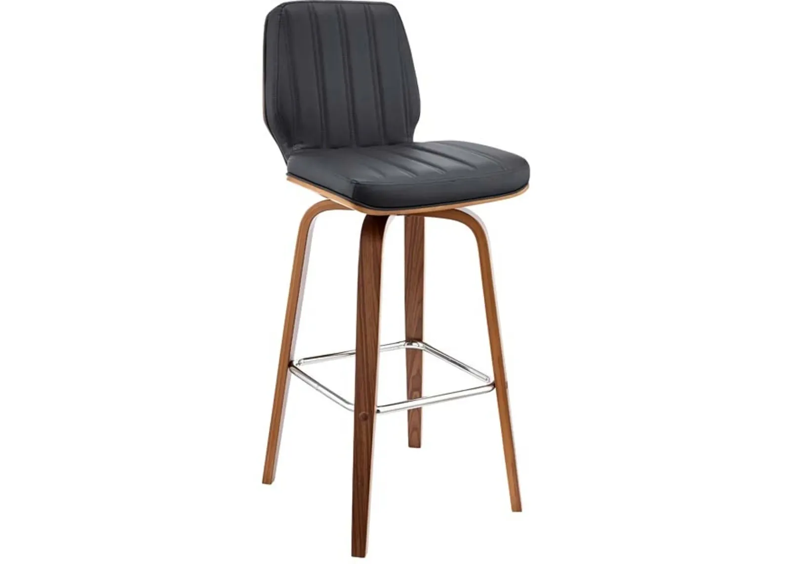 Armen Living Renee Gray/Walnut 26" Swivel Counter Stool