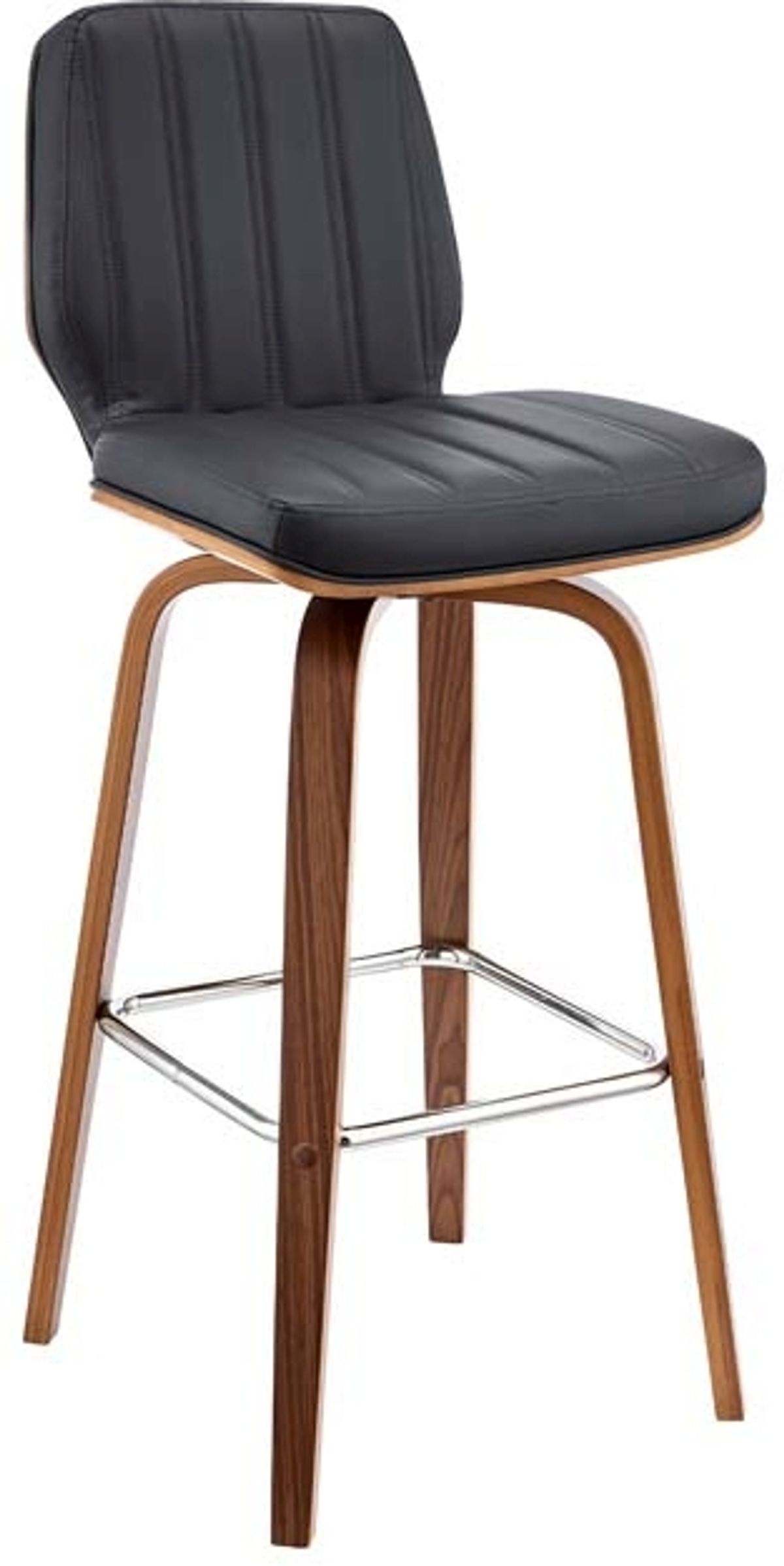 Armen Living Renee Gray/Walnut 30" Swivel Bar Stool