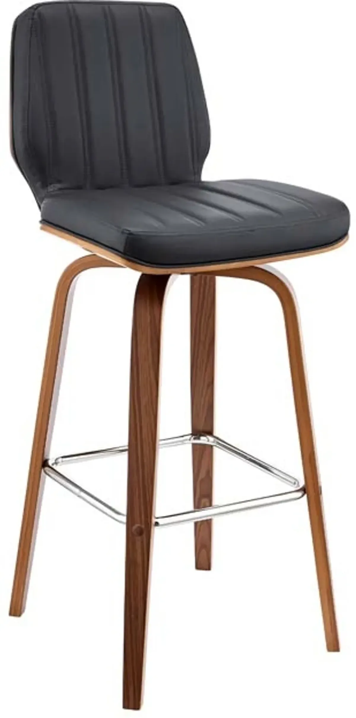 Armen Living Renee Gray/Walnut 30" Swivel Bar Stool