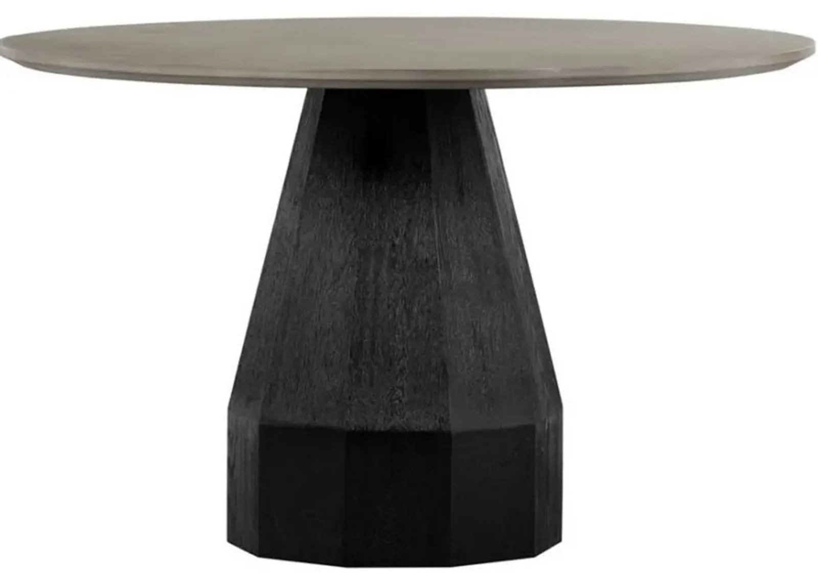 Armen Living Revival Medium Gray Round Dining Table