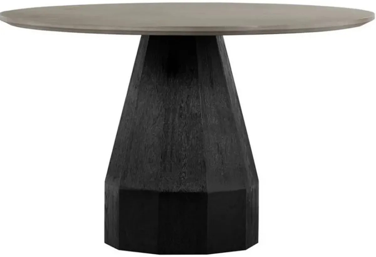 Armen Living Revival Medium Gray Round Dining Table