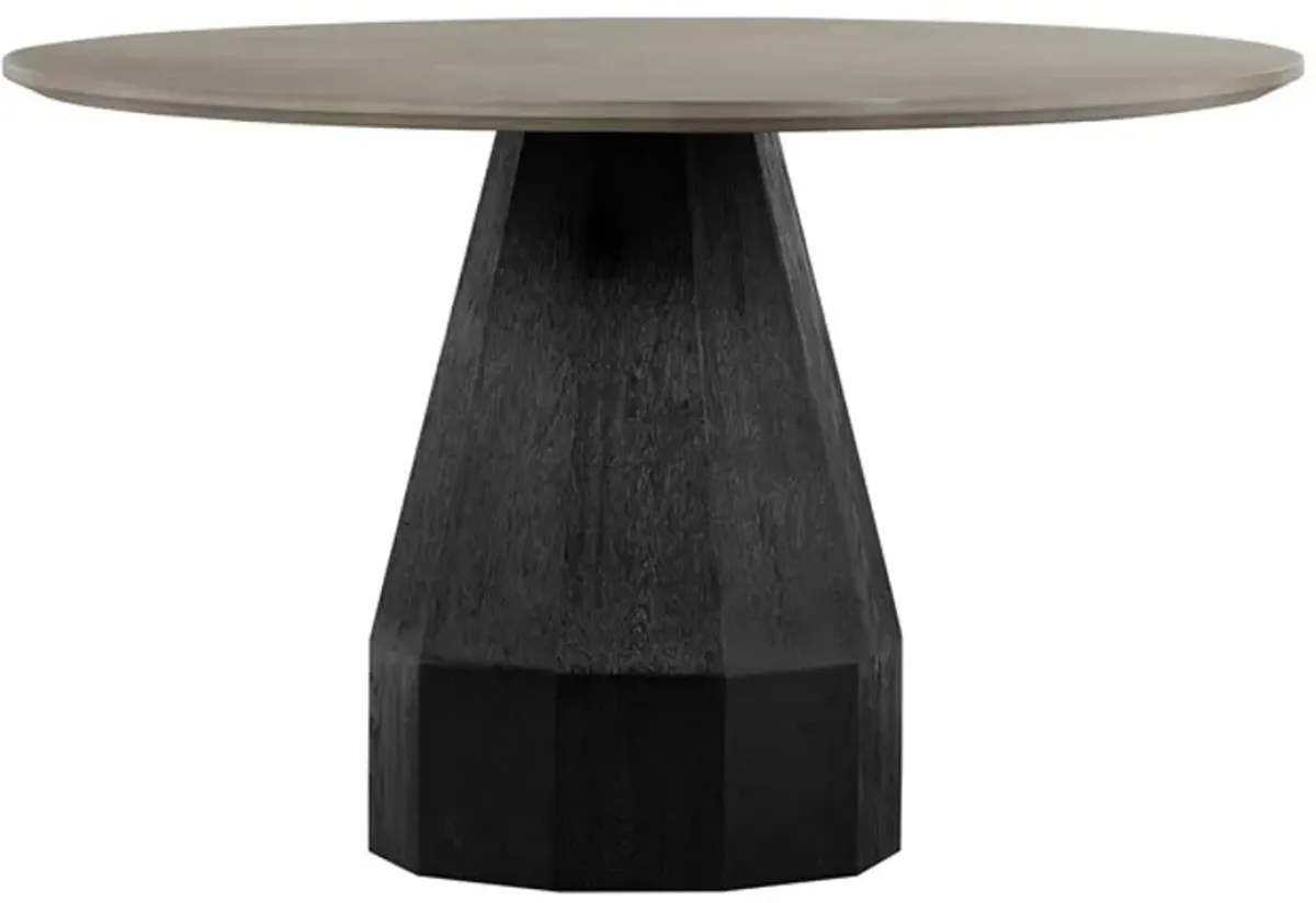 Armen Living Revival Medium Gray Round Dining Table