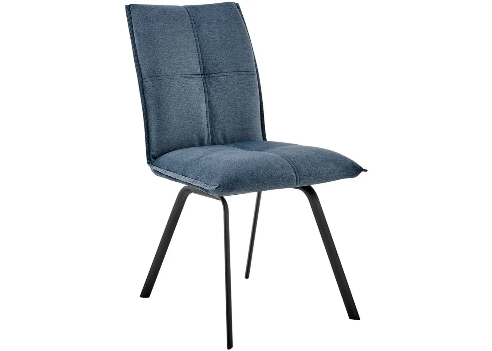 Armen Living Rylee 2-Piece Blue Dining Accent Chairs