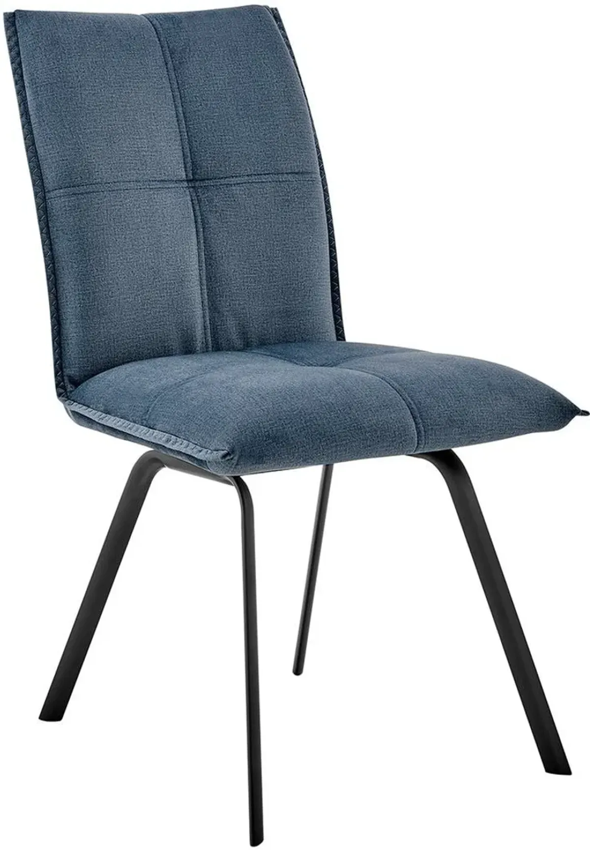 Armen Living Rylee 2-Piece Blue Dining Accent Chairs