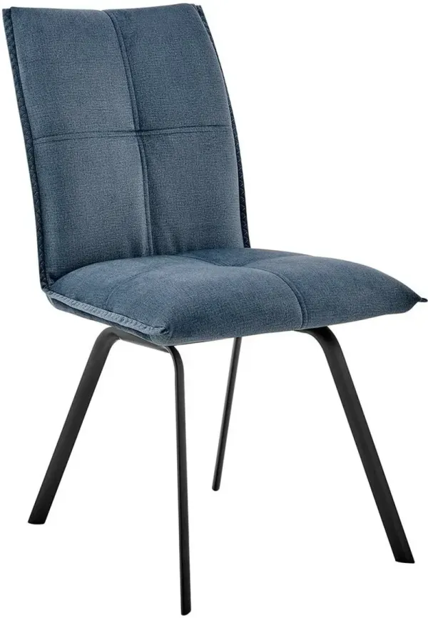 Armen Living Rylee 2-Piece Blue Dining Accent Chairs