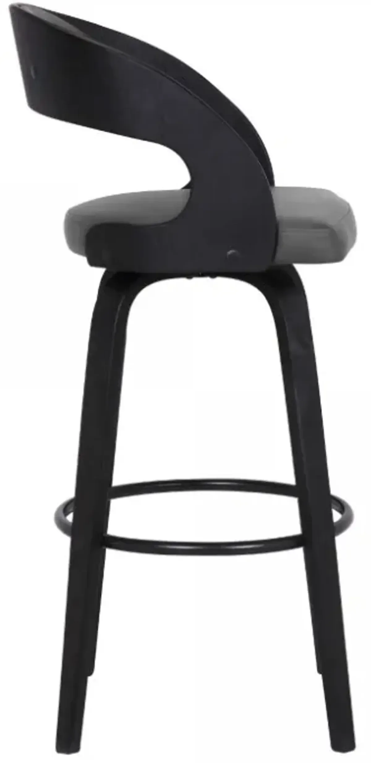 Armen Living Shelly Gray 30" Swivel Bar Stool