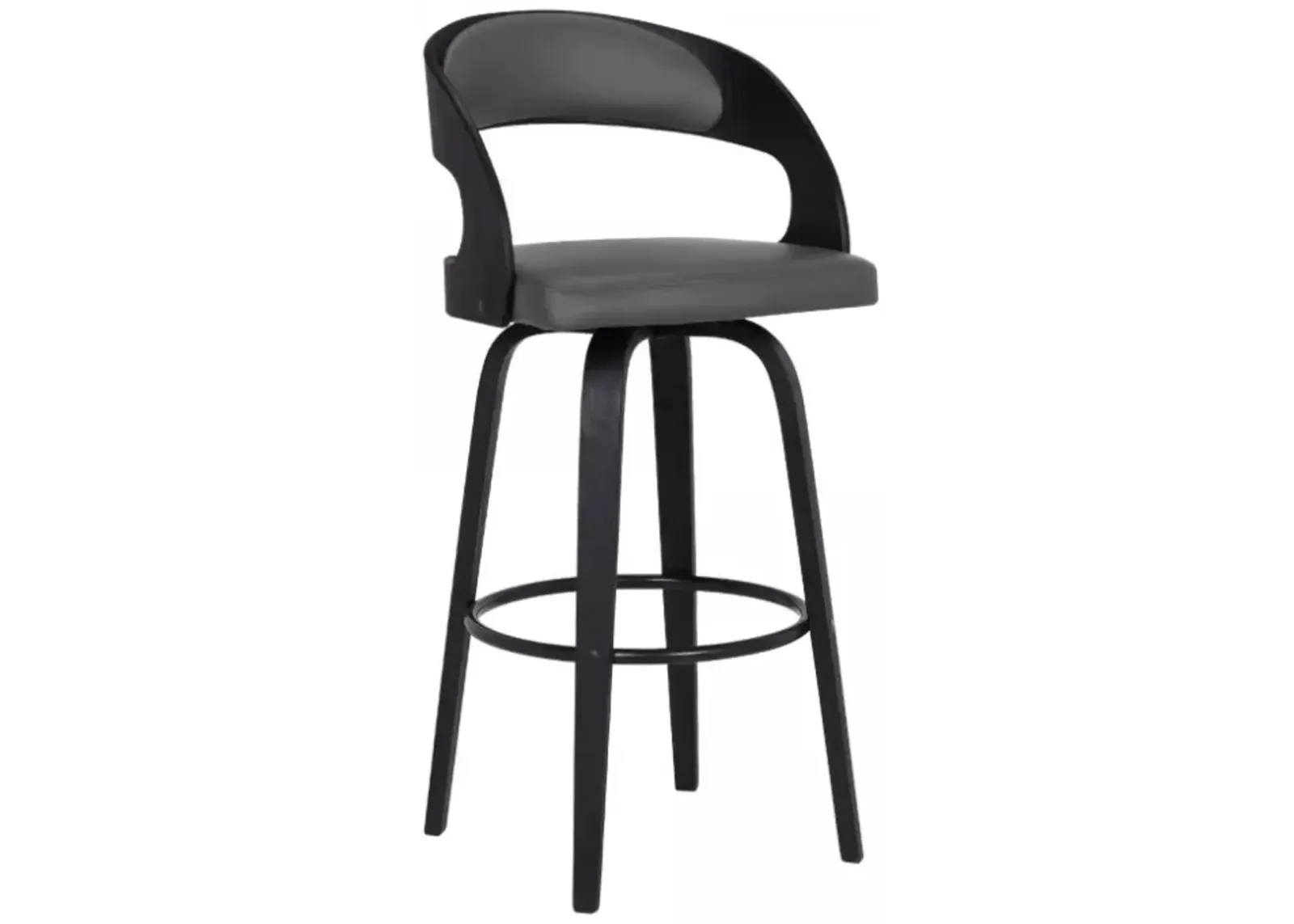 Armen Living Shelly Gray 30" Swivel Bar Stool