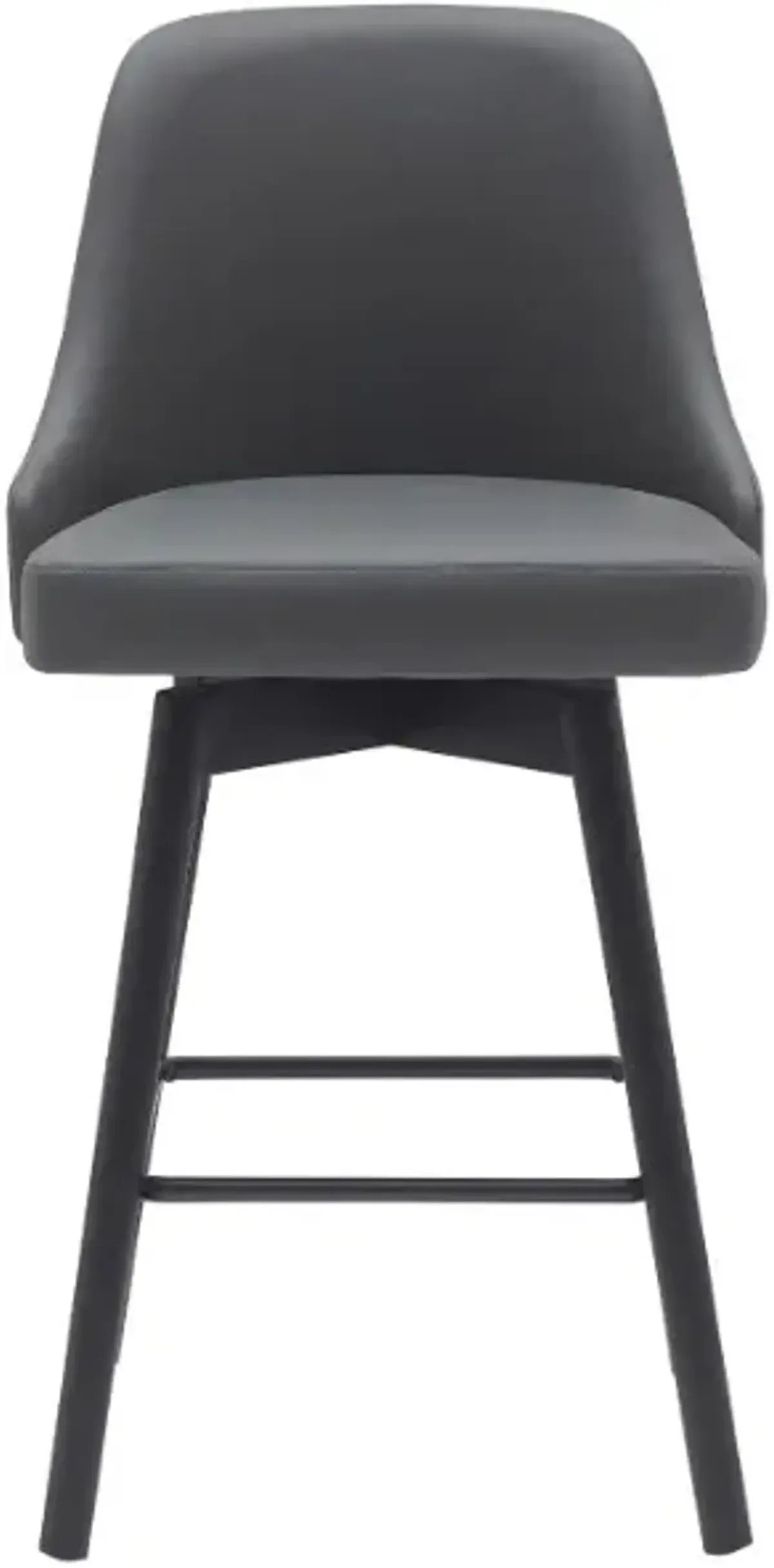 Armen Living Sicily Gray/Black Swivel Counter Stool