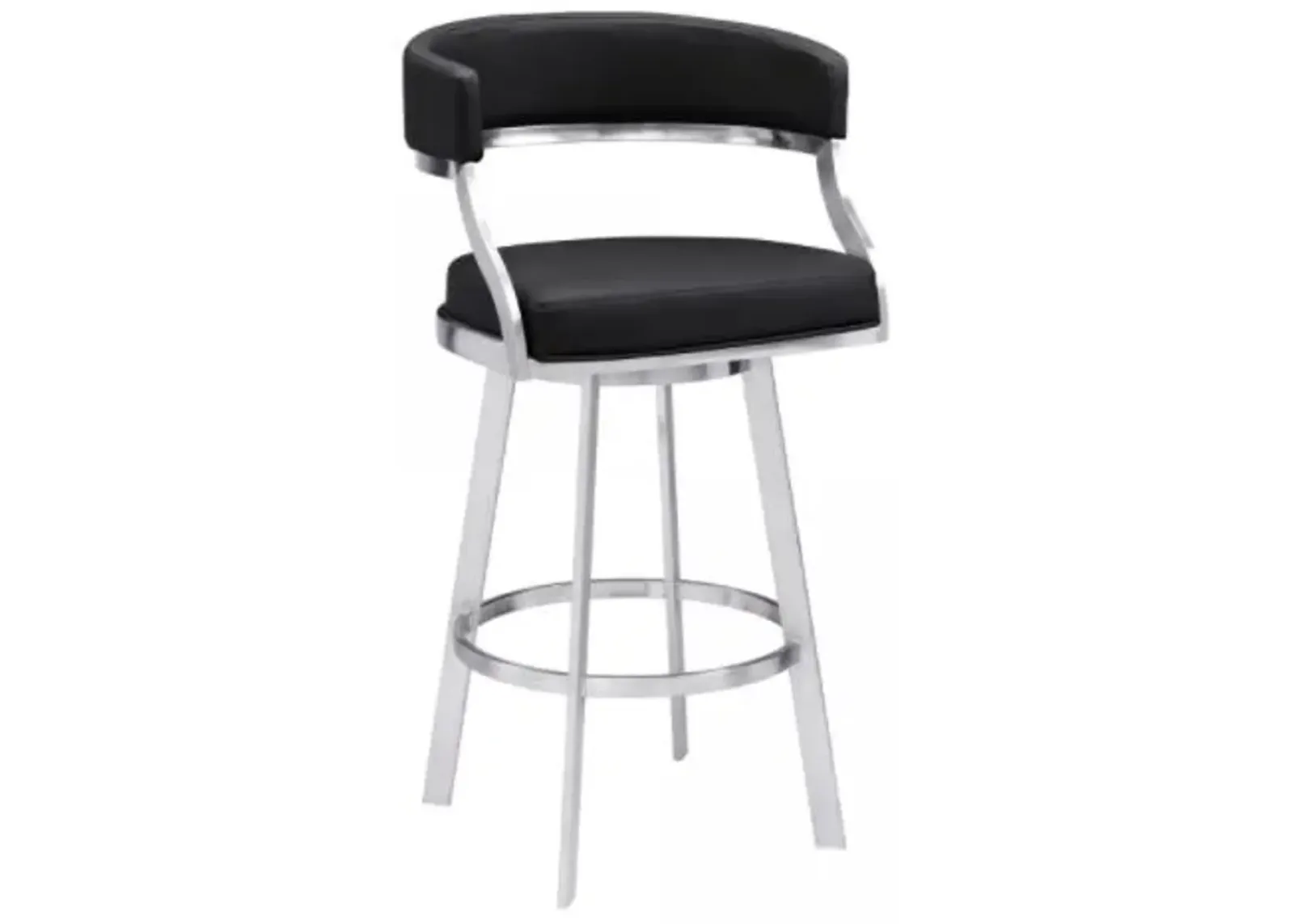 Armen Living Saturn Black 26" Counter Stool