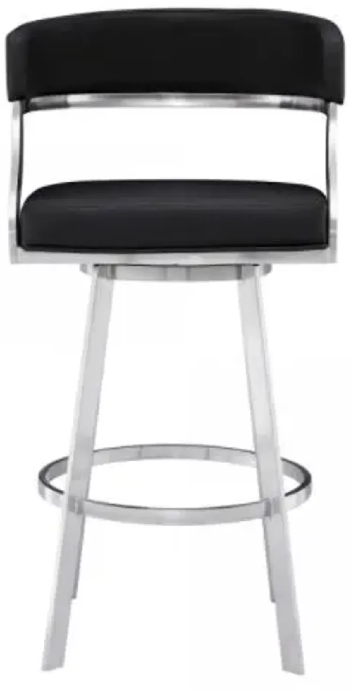 Armen Living Saturn Black 30" Bar Stool