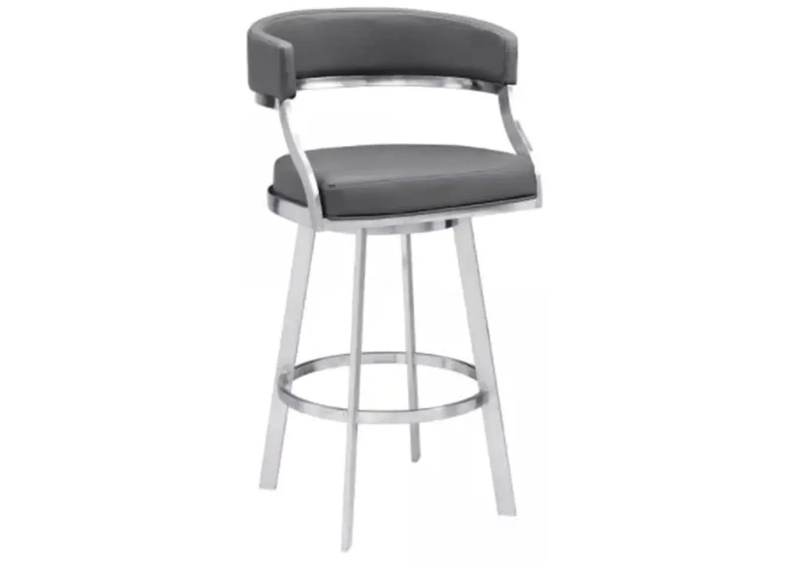 Armen Living Saturn Gray 26" Counter Stool