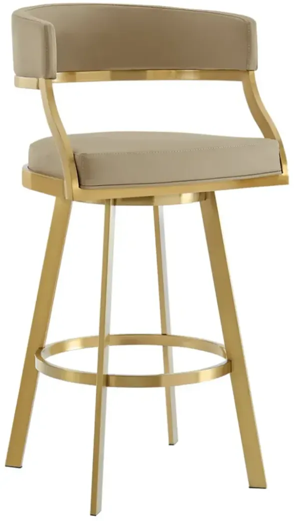 Armen Living Saturn Gold/Light Sand Bar Stool