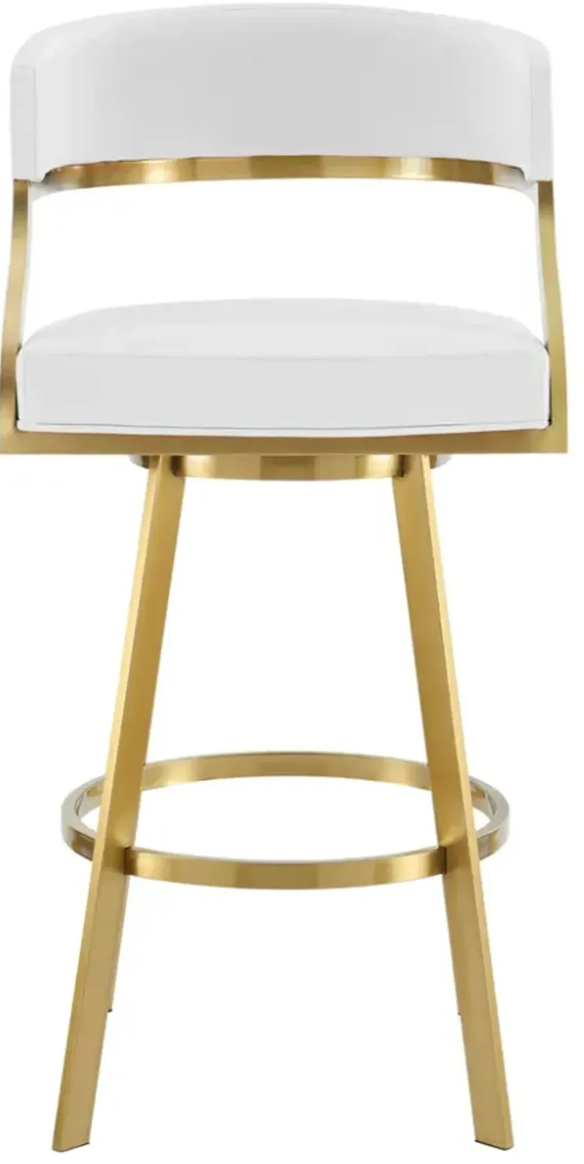 Armen Living Saturn Gold/White Counter Stool