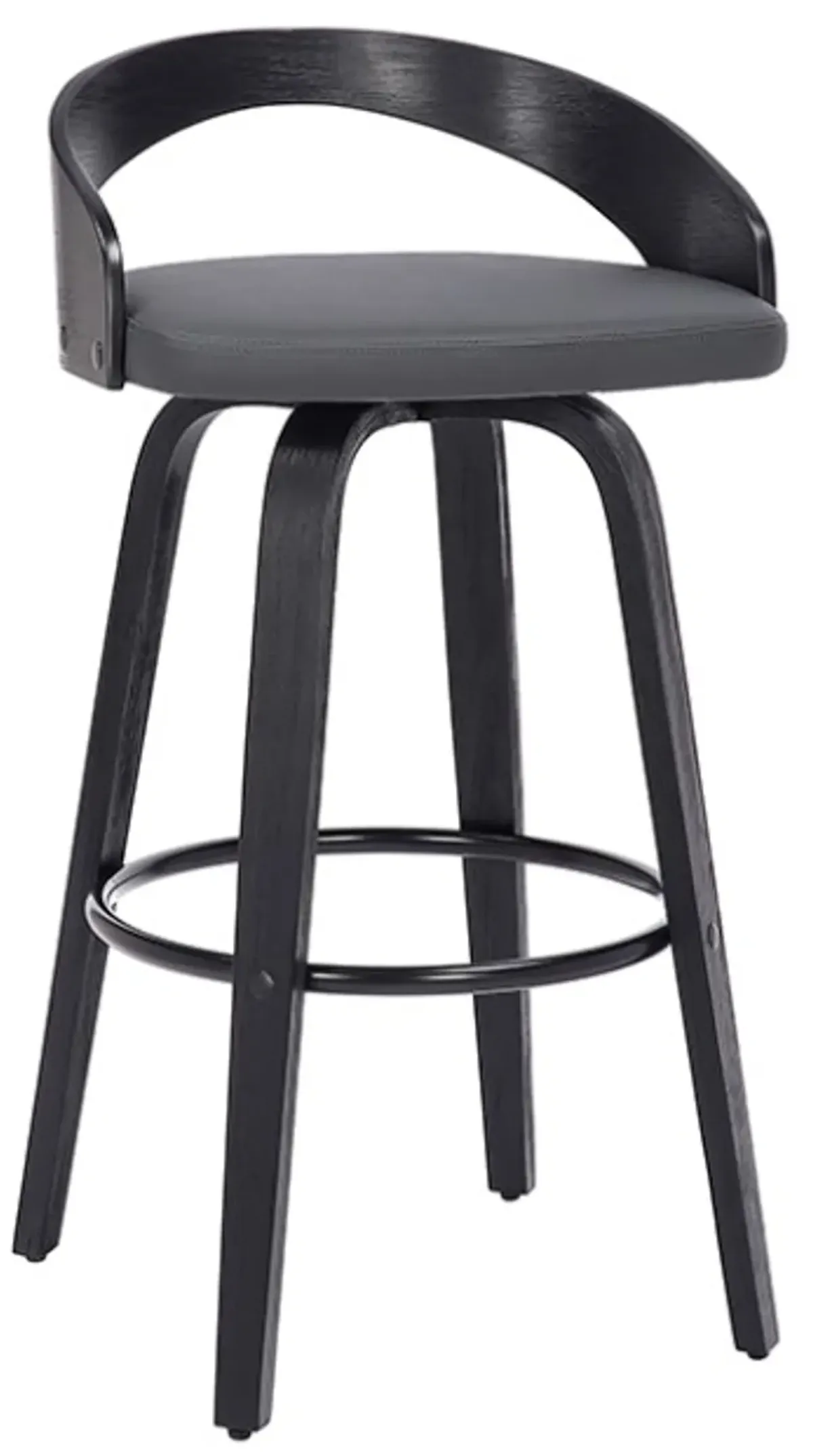 Armen Living Shelly Gray 30" Swivel Bar Stool