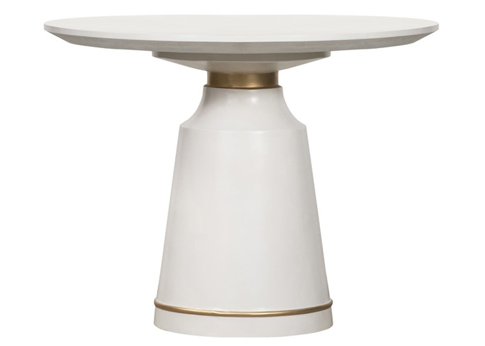 Armen Living Pinni White Round Dining Table