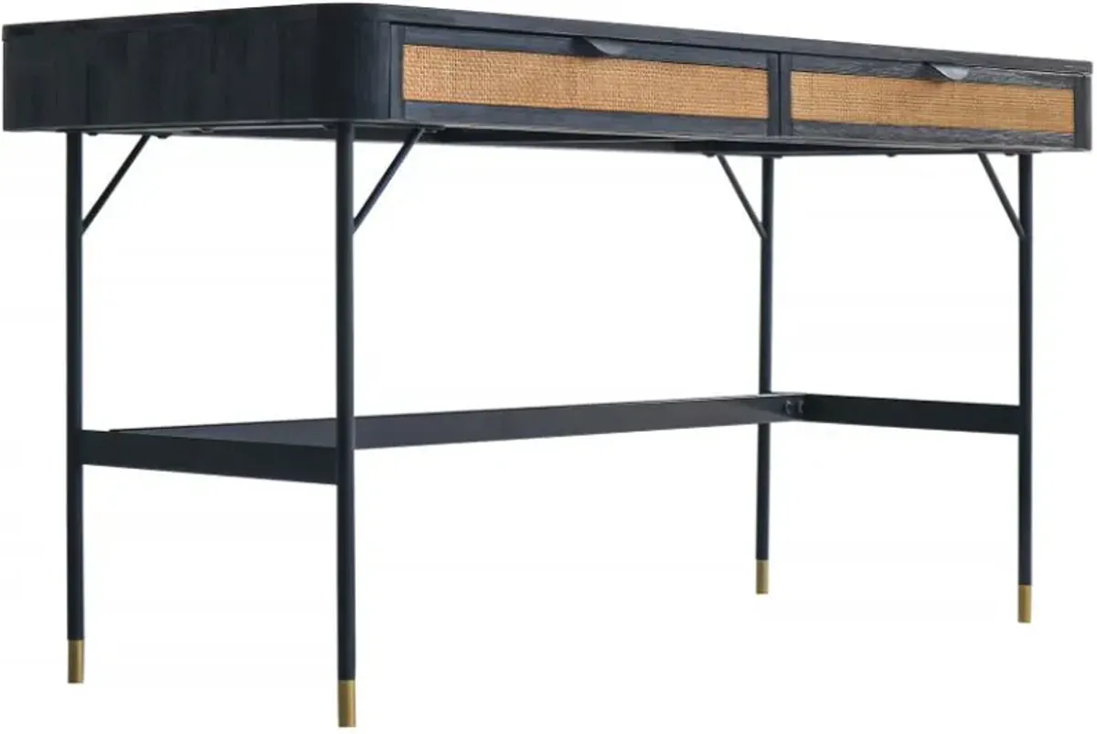 Armen Living Saratoga Black Desk 